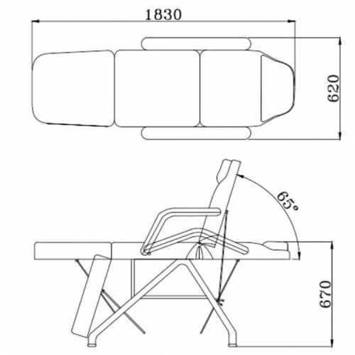  Косметологическое кресло "HZ-3560" механика 